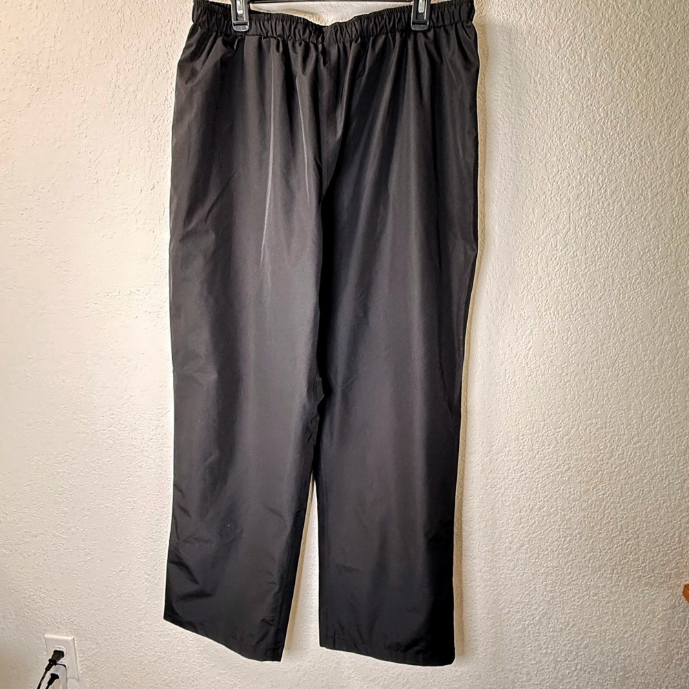 NWT Spark Mens XL Waterproof Pants Black Elastic Waist Lightweight MSRP $55